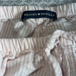Brandy Melville Light Pink Striped Trousers